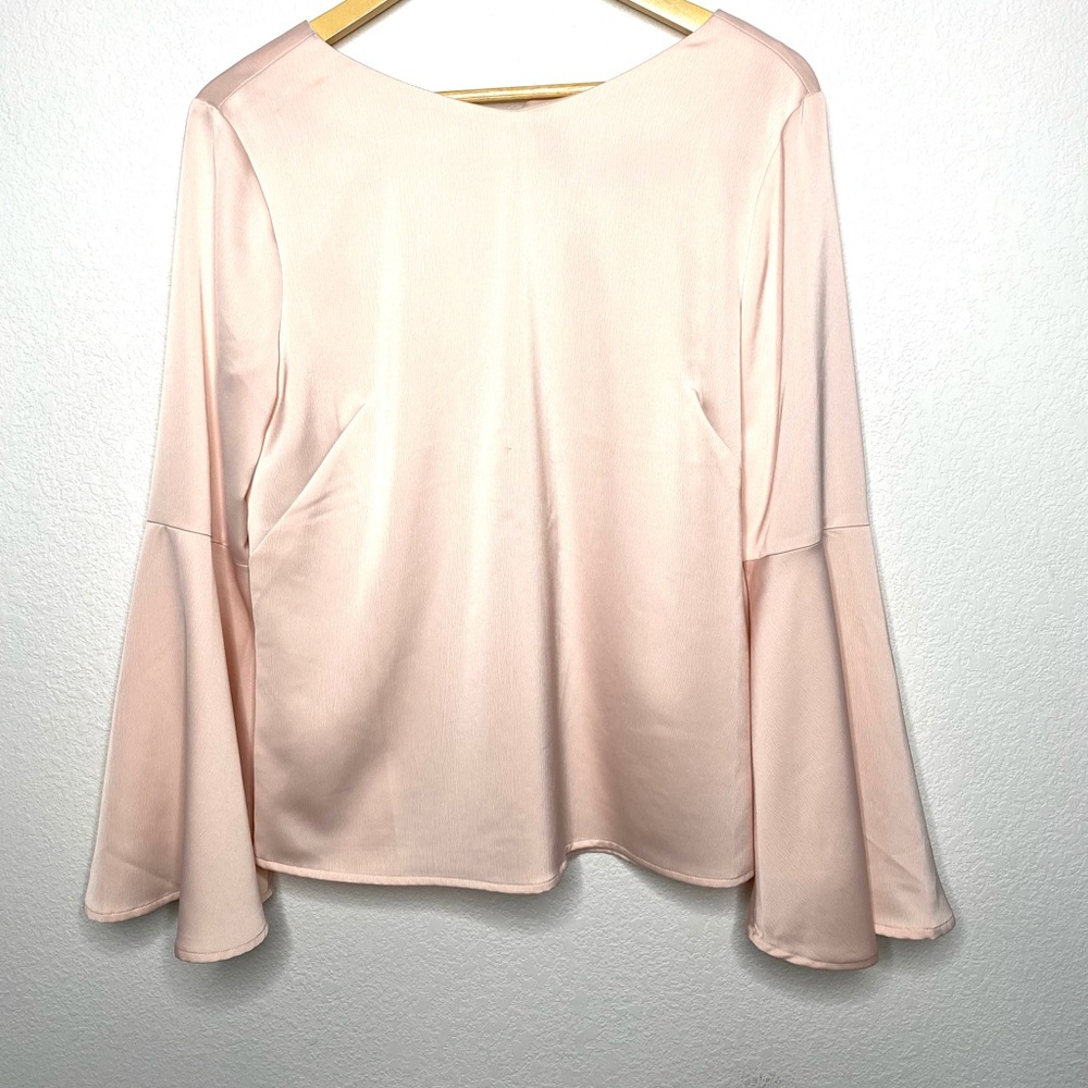 Catherine Malandrino Pastel Pink Bell Sleeve Top